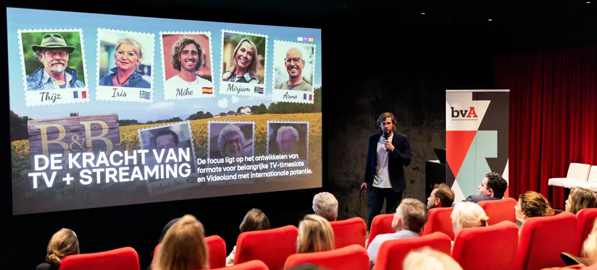 Presentatie over de kracht van Streaming tijdens bvA Event
