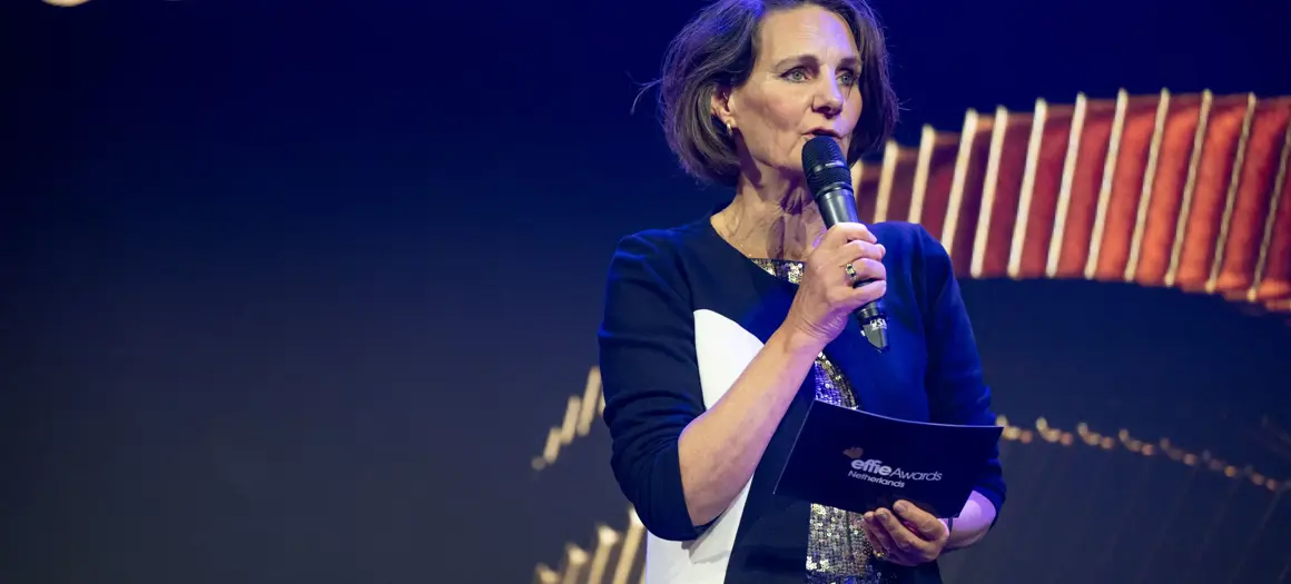 Henriette van Swinderen spreker tijdens Effie Awards