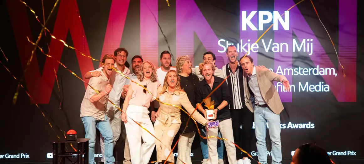 KPN winnaar Grand Prix award tijdens YouTube Works Awards 2025