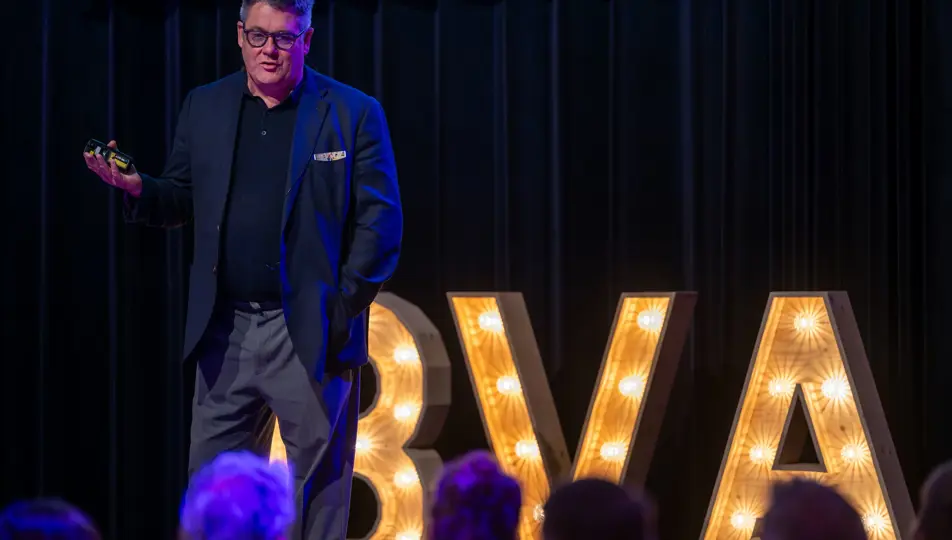 CMO diner 2025 Mark Ritson podium